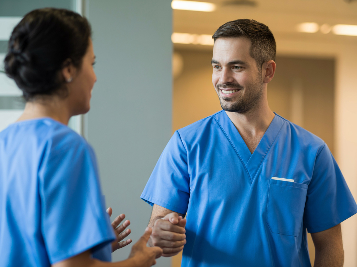 Healthcare professionals collaborating on patient care solutions