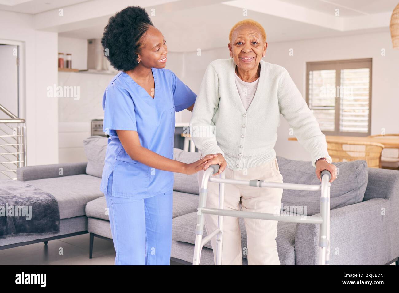 Elderly patient receiving specialized medication care at home